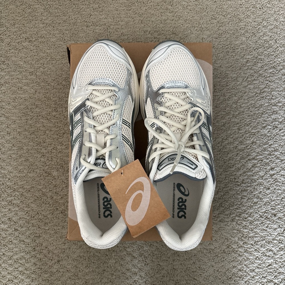 Brand new ASICS Kayano 14 Birch/Pewter